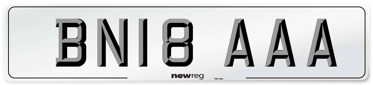 BN18 AAA Number Plate from New Reg